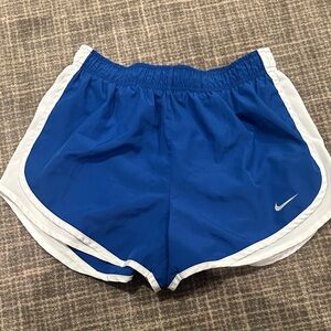 Nike Women's Athletic Shorts in Blue and White